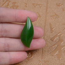 a natural Xinjiang Hetian Jade Jasper shaped ring surface bare stone jade raw stone Jade 36mm * 14mm