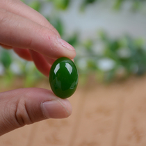 Xinjiang Hetian Jade Jasper quit noodles egg noodles 21mm * 15mm naked stone jade stone jade ring pendant inlay