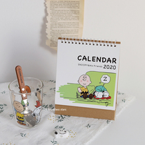 Creative cartoon Charlie cute minimalist Snoopy 2021 Calendar desk calendar ins desktop decoration props