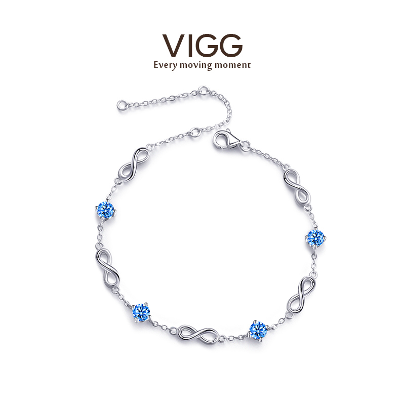 vigg sterling silver hand chain women's hand jewelry bracelet ins niche design Light luxury exquisite jewelry hand chain women's summer