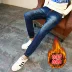 Mùa đông dày cộng với nhung Harlan jeans quần nam chân quần Nhật Bản quần denim giản dị quần XL nam