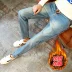 Mùa đông dài cỡ nhỏ S quần jean nam chân Harlan quần chùm chân bình thường quần quần nam cổ jeans quần lót nam Quần Harem