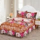 Một gia đình bốn chăn giường bedspread váy mùa thu và mùa đông dày lanh váy 1.5m1.8m2.0 mét bộ chăn - Bộ đồ giường bốn mảnh