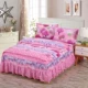 Một gia đình bốn chăn giường bedspread váy mùa thu và mùa đông dày lanh váy 1.5m1.8m2.0 mét bộ chăn - Bộ đồ giường bốn mảnh