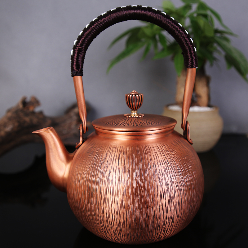 Copper pot pure copper hand - made cupboard copper pot retro - thicket copper pot made old bronze teapot 1 liter copper