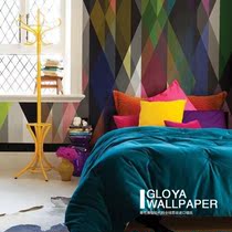 Original imported British mural 93 6020 6021 Personality color diamond maze ColeSon background wallpaper