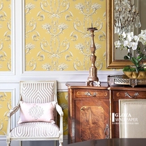 Spot French retro palace flowers high-end environmentally friendly pure paper simple and beautiful living room and bedroom background full of wall wallpaper