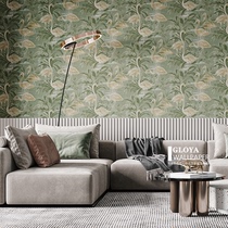 In stock Perching Bird Swan Castle simple light luxury living room dining room background simple and beautiful bedroom background wallpaper