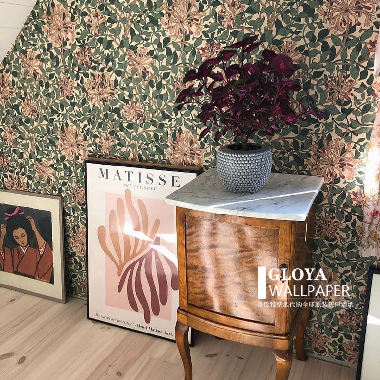 Spot HONEYSUCKLE Morris & Co. British imported wallpaper Honeysuckle 1883 classic wallpaper