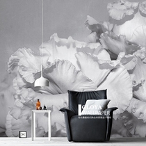 Italian white flower wallpaper mural Inkiostro Bianco Corolle vinyl 2 04x3 m