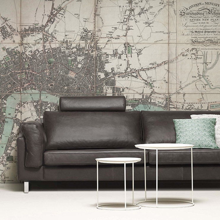 Map of Large murals Modern minimalist living room background wall bedroom non - woven wall painting