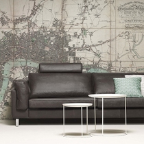 Lun Ke map large mural modern simple living room background wall bedroom non-woven custom wallpaper painting