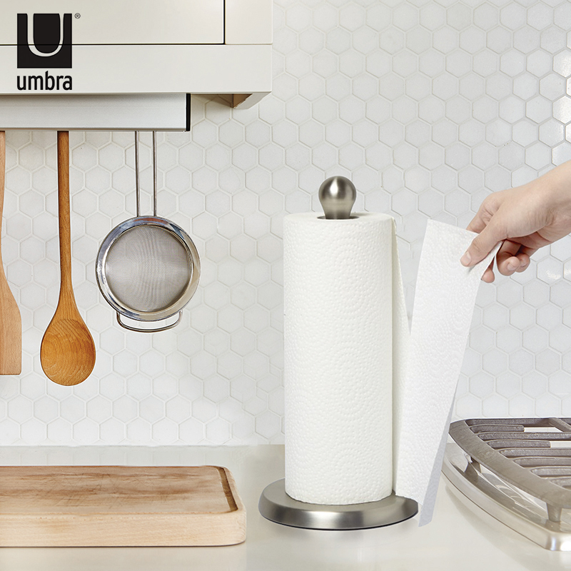 Kitchen Paper Towel Rack Canada Umbra Home Free of punch Vertical Creative Nordic Contained Shelf Metal Drum Toilet Paper Shelf