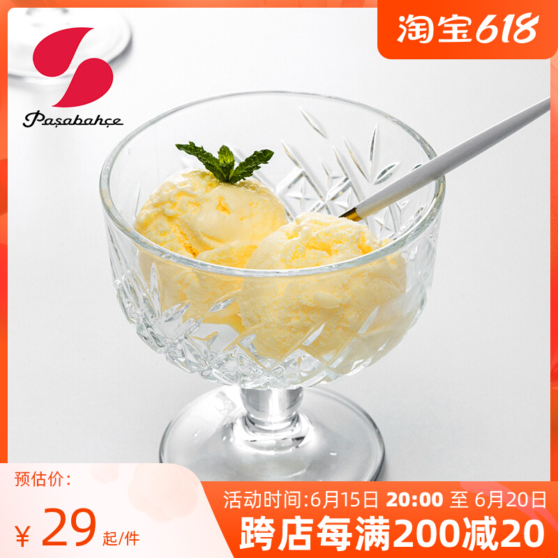 High Footed Dessert Cup Imported Pasha Paschi Sice Cream Bowl Yogurt Cup Pudding Bowl Glass Goblet Goblet