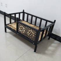 Special Iron Dog Bed Small Large Pet Material Solid Wood Bed Removable Bite and Moisture-resistant Pet Neck