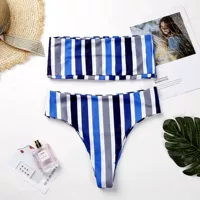 2018 speed speed bán đồ bơi châu Âu và Mỹ bùng nổ từ cổ áo gợi cảm với áo crop top bikini nữ áo tắm bikini - Bikinis đồ bơi bikini