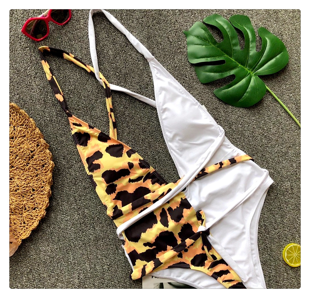 2018 speed bán bikini kiểu áo tắm một mảnh áo tắm nóng bỏng gợi cảm da báo nữ một mảnh bikini châu Âu và Mỹ đồ bơi liền thân cho bé trai