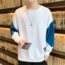 Áo len nam mùa xuân mới tay dài áo thun trẻ trung phiên bản Hàn Quốc của xu hướng áo đáy quần học sinh phù hợp với thương hiệu quần áo mùa thu - Áo phông dài