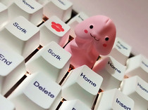 Mechanical keyboard cross axis resin personality keycap personality small Dingding keycap