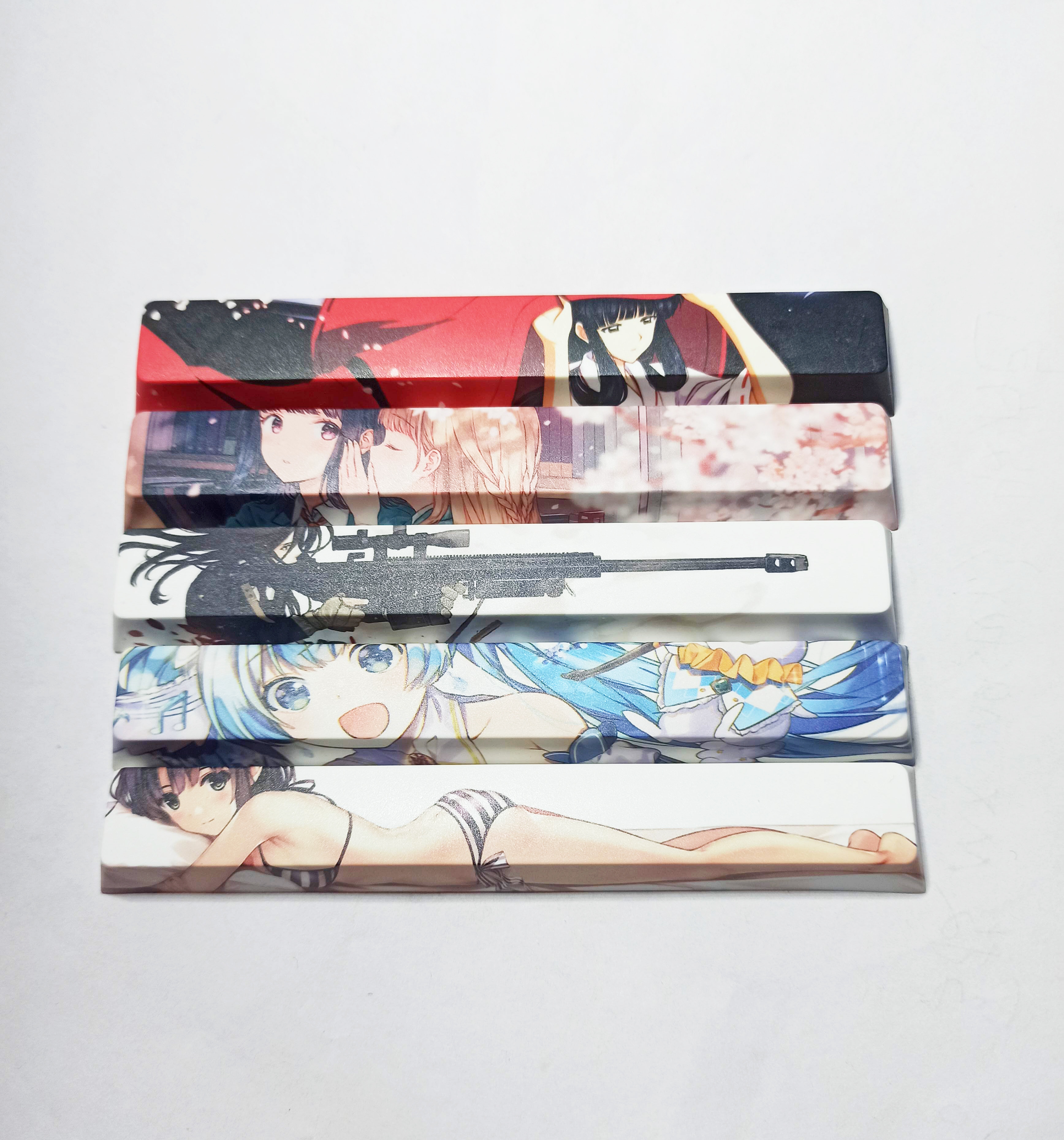 Five - sided hot sublimation mechanical keyboard spaces PBT material original factory height 6 25U cherry blossom space keyboard cap