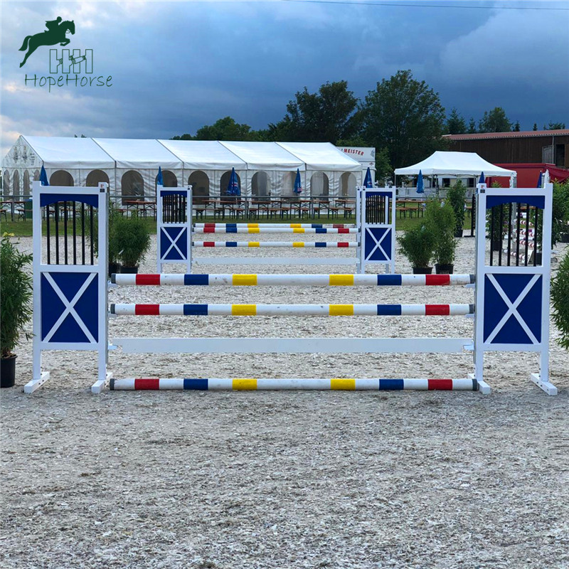Horse cross-bar performance for young equestrian training equipment