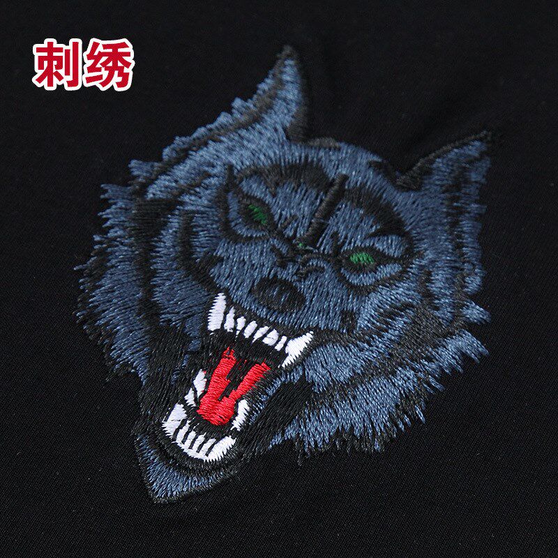 Embroidered wolves national flag Chinese special soldiers T-shirt men short sleeves Tight Wolves 2 Military Soldiers Army Clothes