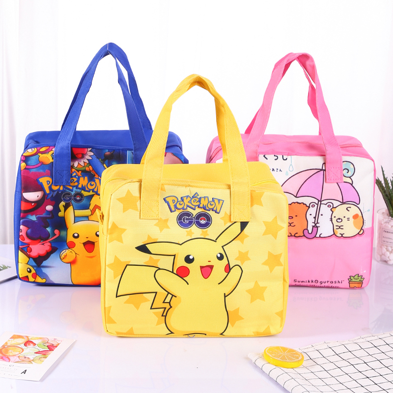 Primary School Children Insulation Lunch Box Bag Aluminum Film Thickened Cartoon Children Big hand bag for work with lunch box