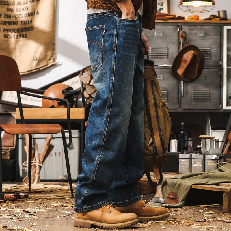 American-Style Heavyweight Vintage Jeans 2026 New Men's Pants Spring and Autumn Trendy Loose Straight Casual Long Pants American-Style Heavyweight Vintage Jeans 2026 New Men's Pants Spring and Autumn Trendy Loose Straight Casual Long Pants