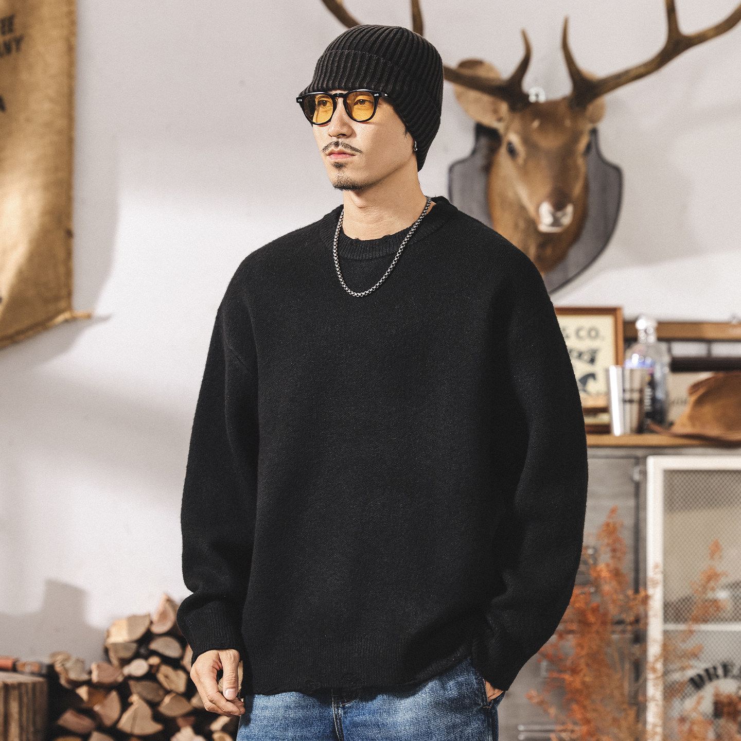 冬天新款加厚保暖针织打底衫，男士如何挑选适合自己的高品质毛衣？
