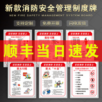 New Inspection Fire Safety Management System Identification Card Three Tips Workshop Guesthouses Fire Four Capability Contingency Plans Undertaking Letters Notice Book Upper Wall System Stickers Organizational Chart Cards