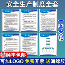Safety production system factory workshop safety production management regulations wall warehouse Enterprise slogan fire safety supervision fire protection electricity operation regulations warning sign box can be customized