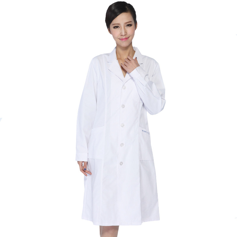 Nightingale's white coat long-sleeved doctor's clothing male and female lab coat doctor's clothing slim nurse uniform work clothes high-end