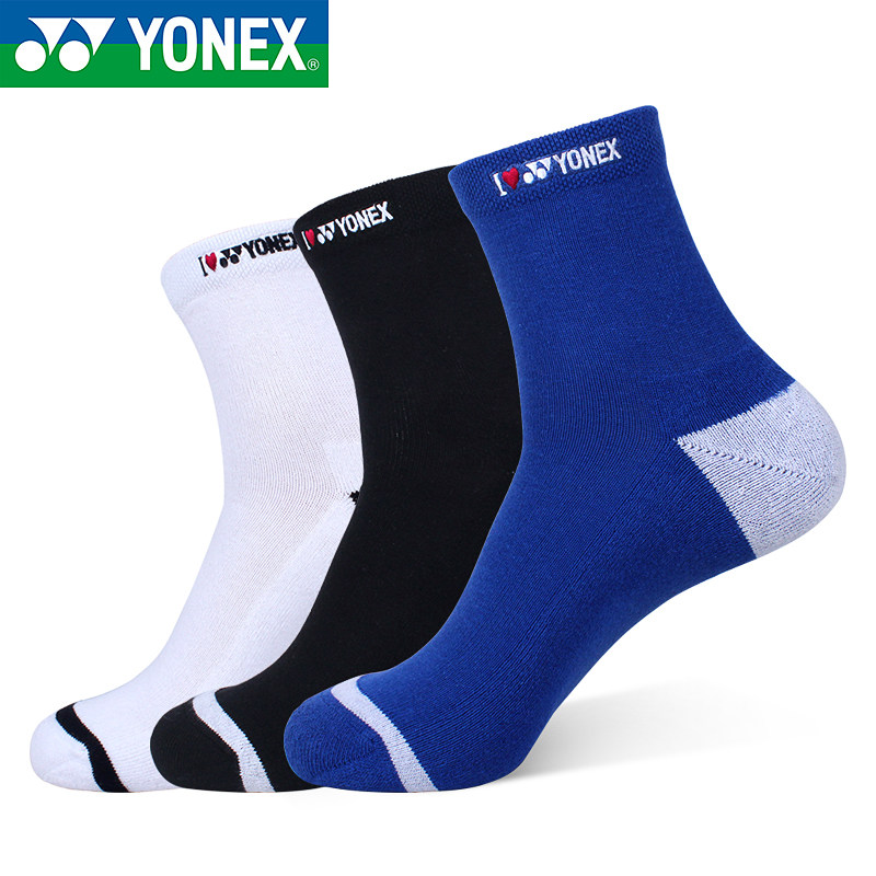 YONEX badminton socks thickened YY men's and women's sports socks towel bottom middle and low tube