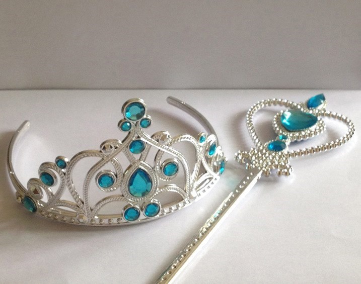 Princess crown magic wand Girls Frozen show Aisha children's hair band headdress cane birthday gift