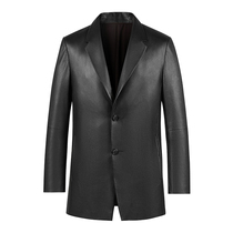Sheeni New Zealand Imported Deer Leather Leather Clothing Men Genuine Leather Medium Long Suits Light Lavish Business Slim Fit Jacket