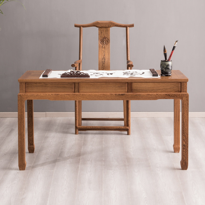 Red Wood Desk Chair Set Of New Chinese Calligraphy Table Painting And Calligraphy Table Home Full Solid Wood Desk Chicken Wings Wood Furniture