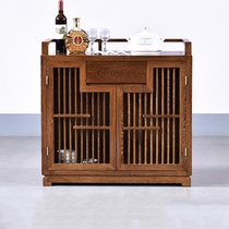 Chicken wing wood sideboard mahogany furniture living room tea cabinet restaurant side cabinet Chinese solid wood tea cabinet home storage cabinet