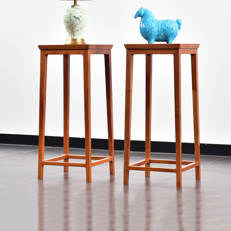 Red Wood Big Fruits Purple Sandalwood Flowers Rack Solid Wood Flowers a few Burmese flower pears Chinese style minimalist Bonsai Shelf Living Room Shelve