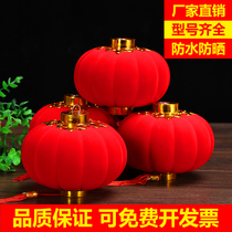 Flocking small lantern hanging bonsai outdoor balcony Big red lantern Festive festival lantern decoration scene arrangement