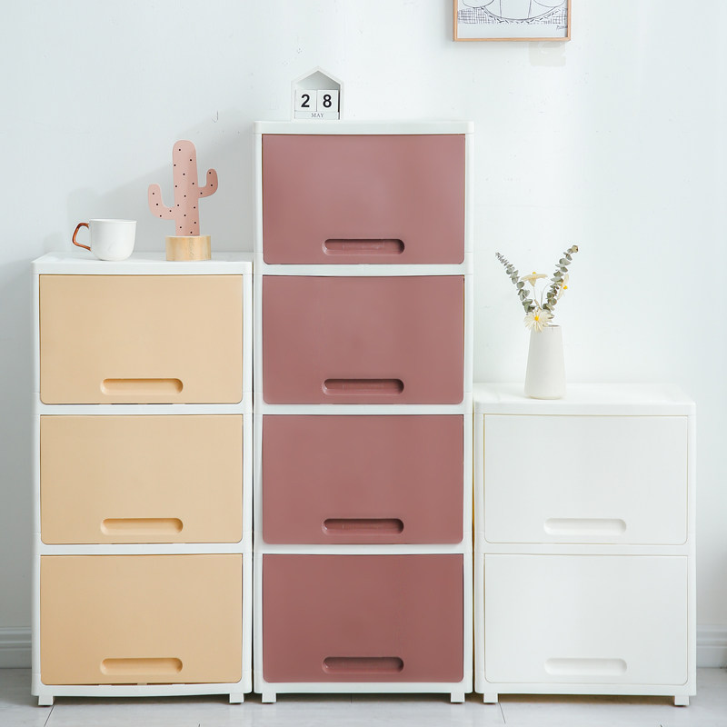 Clamshell multilayer containing cabinet large capacity domestic containing box Children's toy finishing box kitchen bucket cabinet containing shelf