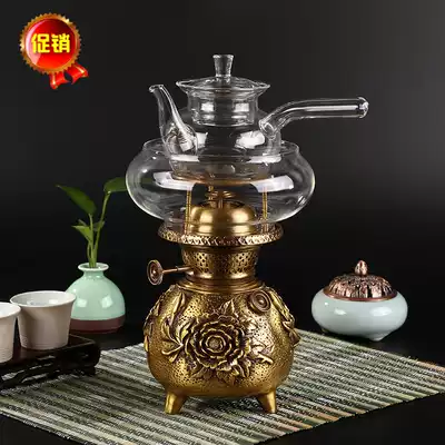 Special offer kerosene lamp Air lamp Pure copper Chinese tea set Boiling water tea stove Old oil lamp lighting lamp