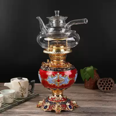 Kerosene lamp Air lamp Pure copper tea-making lamp Chinese Kung Fu tea set Boiling water tea stove Retro tea set set