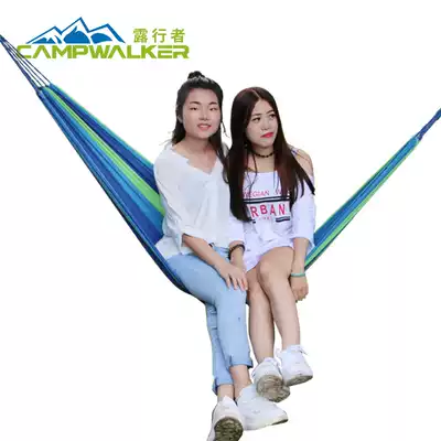 Hanging bed Outdoor sleeping anti-rollover dormitory bedroom College student single thickened canvas hanging tree tied rope swing hanging chair