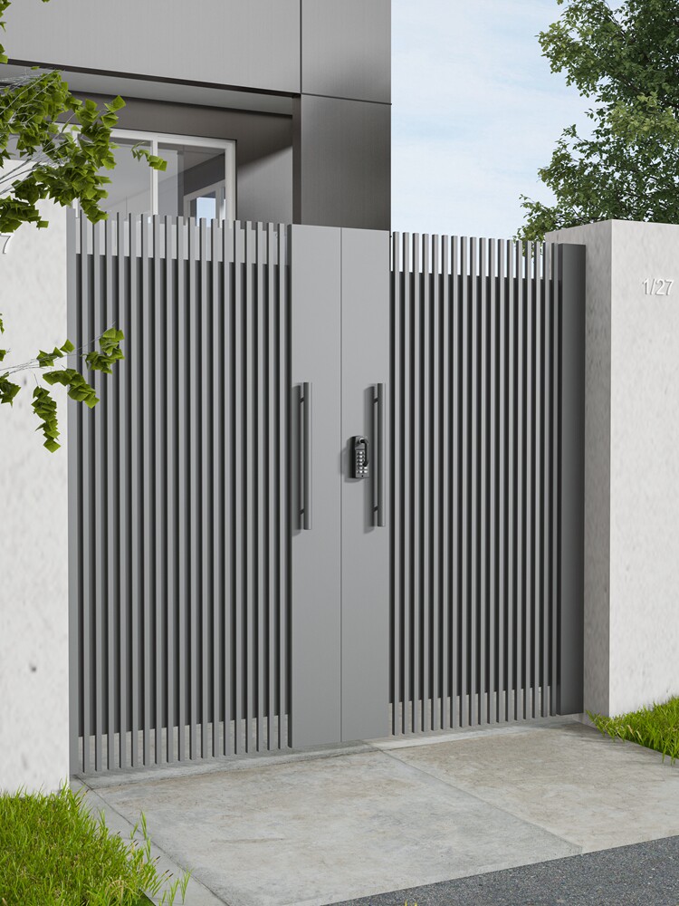 Custom Iron Art Courtyard Door Venetian baking lacquered single Double door minimalist Garden Gate Country entrance European-style Villa Doors