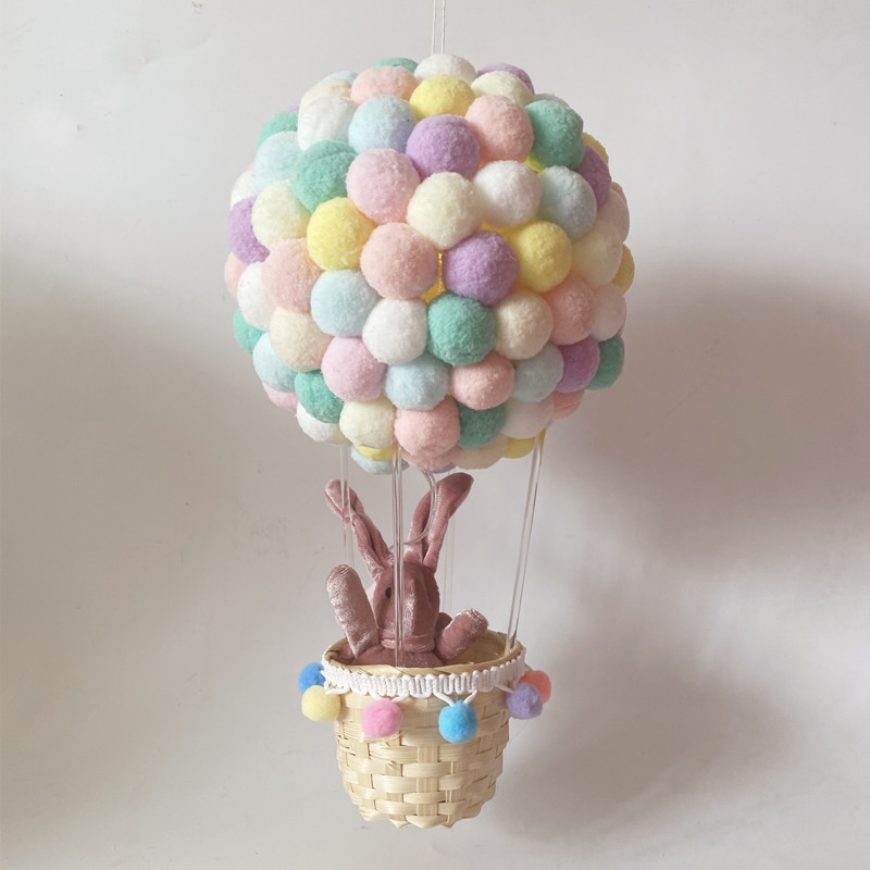 Dream Girl Hearts Hot-air Balloon Xu May Wish Rabbit Night Light Creativity Handmade Walking Heart Gift Giving Girl Diy Material Bag