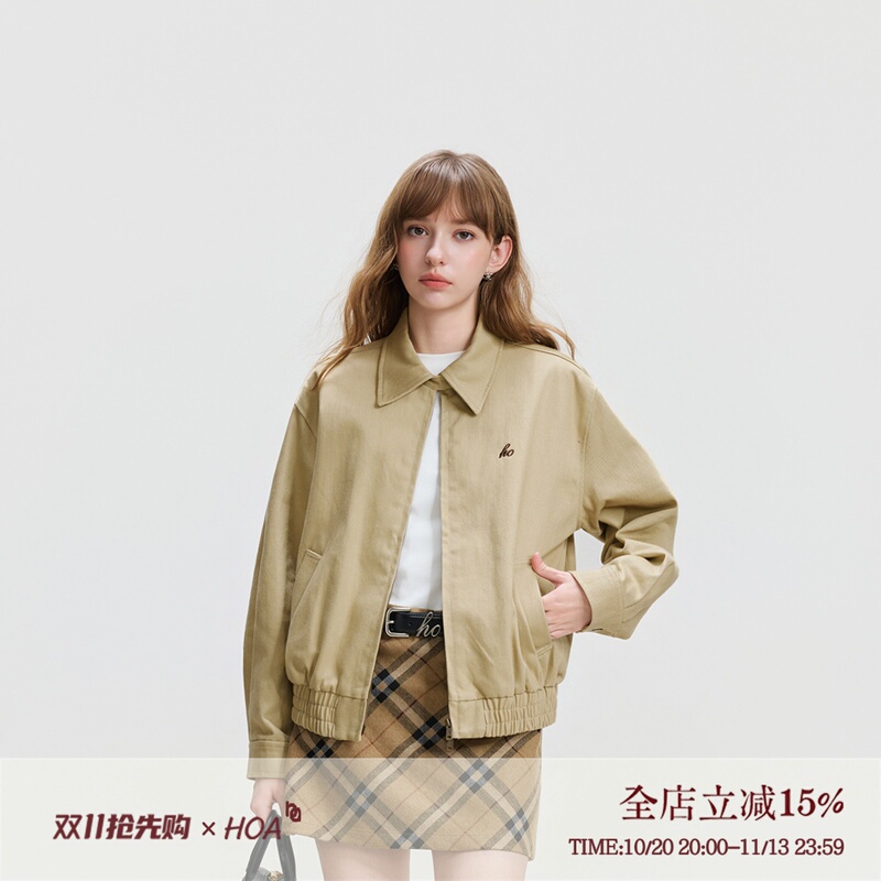 Hoa Simple and High-End Workwear Jacket for Women, New Spring and Autumn Style, Loose, Slimming, Casual, Versatile Short Top