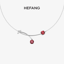 HEFANG He Fang jewelry cherries choker 925 sterling silver female niche design sense pendant necklace jewelry