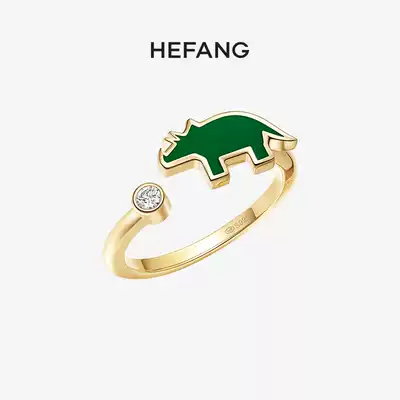HEFANG He Fang jewelry mini animal ring 925 sterling silver women's tide a pair of open rings