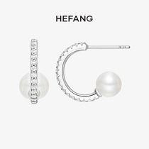 HEFANG Yi jewelry classical ballet stud earrings 925 sterling silver female ins wind simple imitation pearl earrings ear bone nails