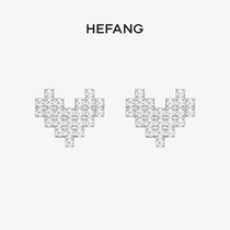 HEFANG He Fang jewelry confession diamond earrings golden morning with 18K gold love temperament earrings jewelry New